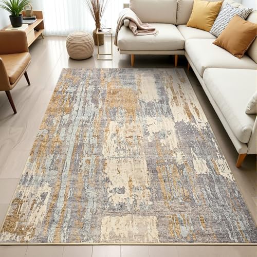 Toneed 4x6 Washable Non Slip Abstract Area Rugs for Bedroom Living Room - Image 5