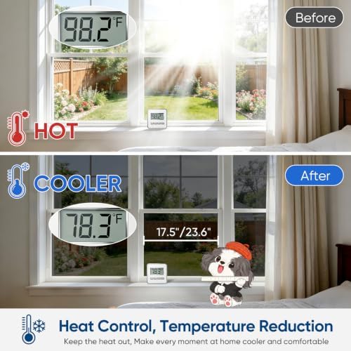 SUNBABY Window Privacy Film, One Way Mirror & Heat Blocking, 45"x393.7" - Image 2