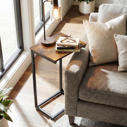 AMHANCIBLE Couch Side Table for Sofa, 26.37" Tall C Shaped End Table - Image 5