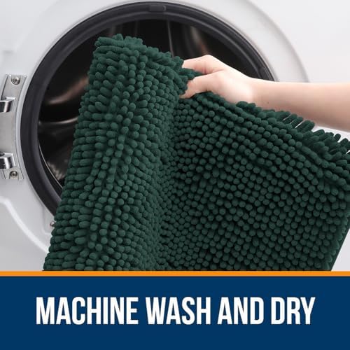 OLANLY Toilet Rugs U-Shaped 20x20, Soft Absorbent Chenille Contour Rugs - Image 5