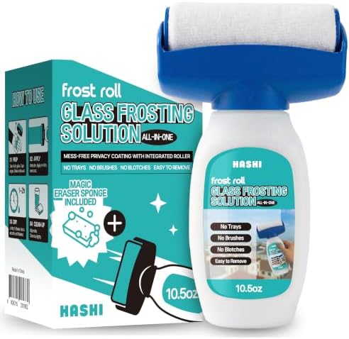 HA SHI Window Privacy Film Frosted Glass Paint, Roller Kit, Removable by HASHI