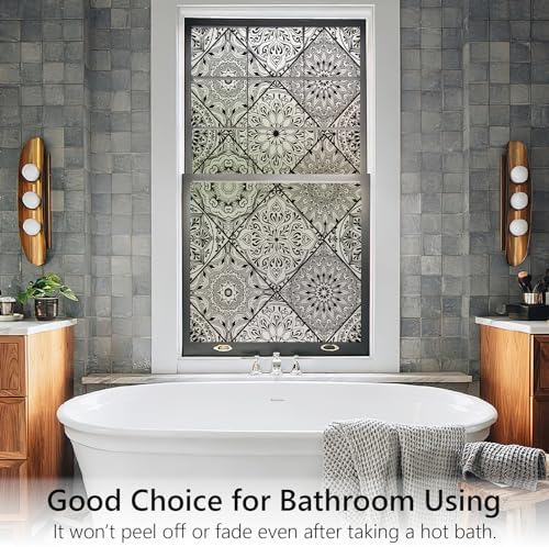 DKTIE Moroccan Lattice Frosted Glass Window Film Decorative 35.4" x 78.7" - Image 3