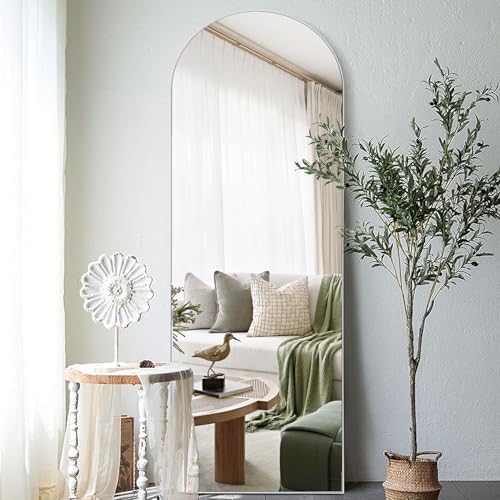 70''x26'' Full Length Mirror, Large Arched Floor Mirror with Stand, Oversized Wall Mirror, Full Body Mirrors Standing Leaning for Living Room, Bedroom (White) - Image 6