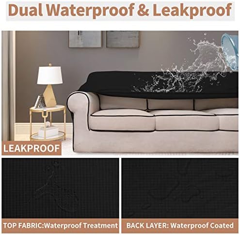 Easy-Going 100% Waterproof Loveseat Couch Cover Stretch Jacquard Sofa Cover - Image 3