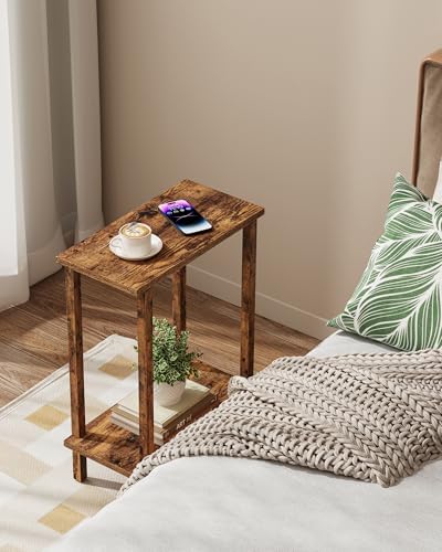 TUTOTAK Narrow Side Table, 2-Tier Small End Table for Couch - Image 3