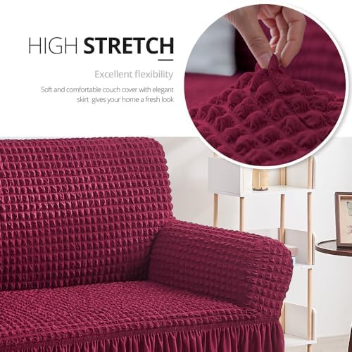 NICEEC Arm Chair Covers Armchair Covers Universal Slipcovers with Skirt - Image 2