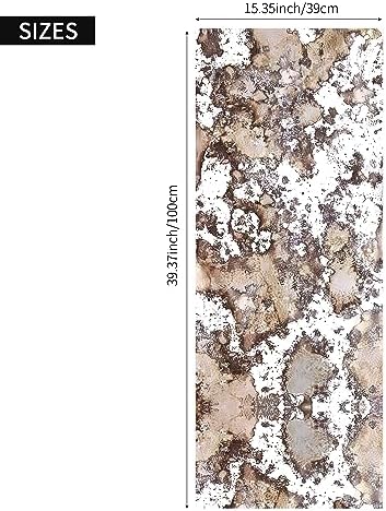 LiveInUrban Vintage Foxed Silver Rusts Antique Chrome Reflective Wallpaper, 15.35"x39.37" Grunge Peel and Stick Contact Paper for Furniture Vanity Dresser Home Decor - Image 5