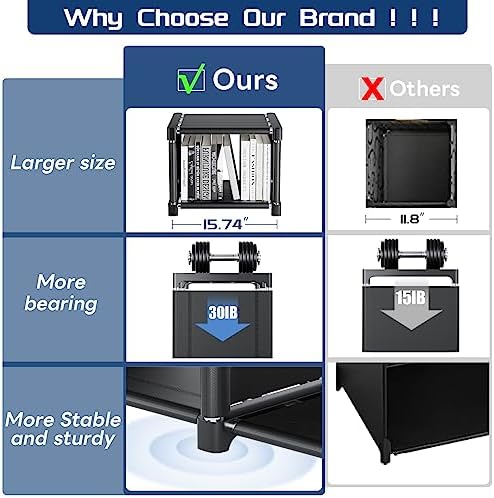 Mavivegue Book Shelf, 18 Cube Storage Organizer, DIY Bookcase, Metal Cube Bookshelf, Cubbies Closet Storage Organizer Shelves for Bedroom,Living Room,Home,Office - Image 5