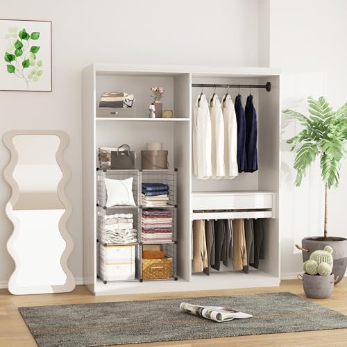 C&AHOME Wire Cube Storage, 6 - Cube Organizer Metal C Grids, Silver Gray - Image 5