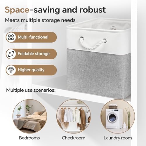 ECDYQXVU 13x13x13 Inch Storage Cube Bins Foldable Organizer Baskets 6 Pack - Image 6