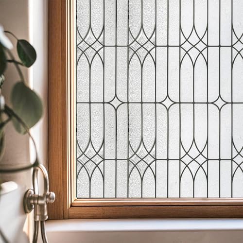 ADD.HERES Window Privacy Film, Glass Decorative Static Cling, 17.5" x 78.7" by ADDHERES