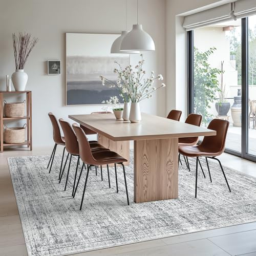 Soalmost 10x12 Area Rugs for Living Room Washable Rug Non-Slip Grey - Image 4