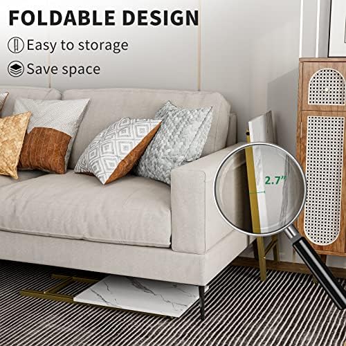 Folding TV Tray Tables, Set of 2 Side Table for Small Place, Snack Eating Tables at Couch, Folding Tables with Removable Serving Tray, Portable End Table Easy Assembly - Image 5