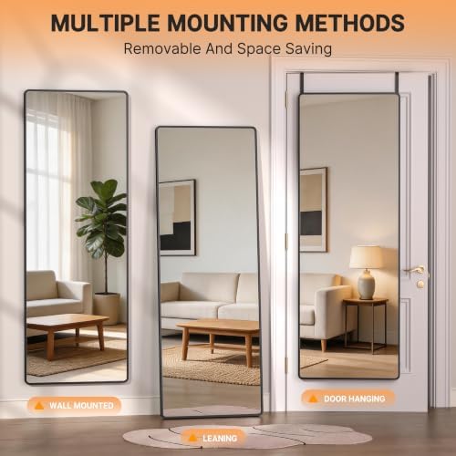 Hasipu Door Mirror Full Length, 56 x 16 Inch Full Body Wall Mirror Over The Door Hanging Mirror for Bedroom, Living Room, Cloakroom - Image 6