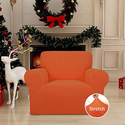 Easy-Going Stretch Chair Slipcover with Arm Washable Orange - Image 2