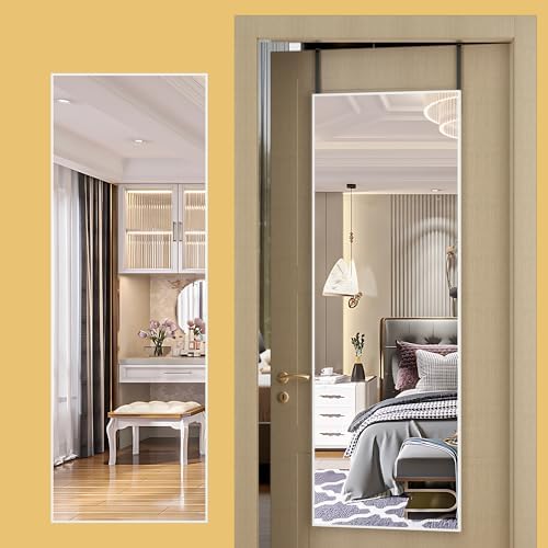Hasipu Door Mirror Full Length, 51 x 16 Inch Full Body Wall Mirror Over The Door Hanging Mirror for Bedroom, Living Room, Cloakroom - Image 3
