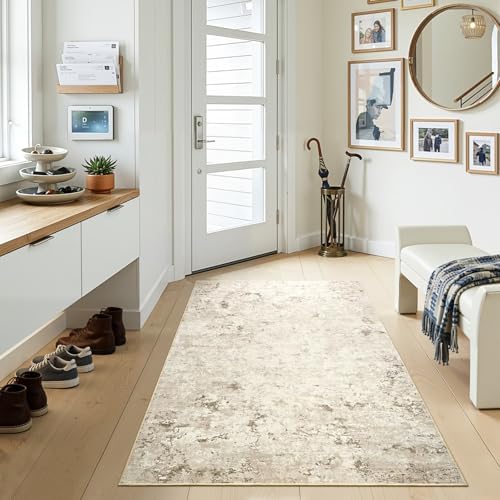 Toneed 3x5 Washable Non Slip Abstract Area Rugs for Bedroom Living Room - Image 2