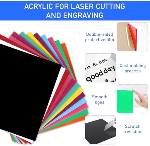 Colored Cast Acrylic Sheets, Plexiglass Sheets Polycarbonate 1/8 Inch 12X12 - Image 3