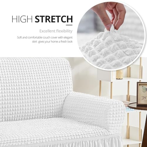 NICEEC Arm Chair Covers Armchair Covers Universal Slipcovers with Skirt - Image 2