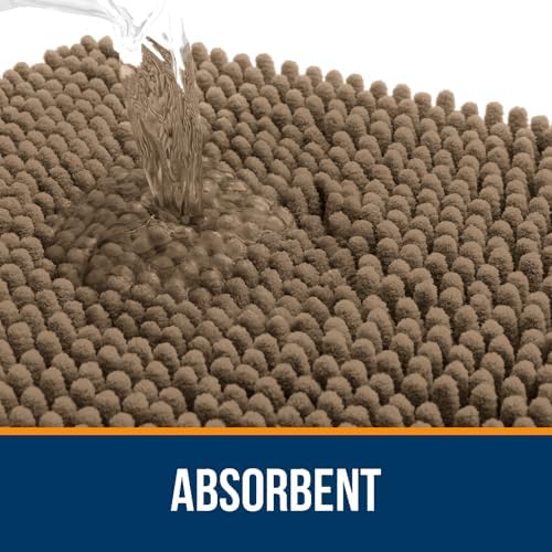 OLANLY Small Bathroom Rugs 30x18, Extra Soft Absorbent Chenille Bath Rugs - Image 4