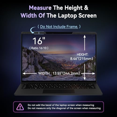 IPROKKO Magnetic Laptop Privacy Screen 16 Inch 16:10 Aspect Ratio - Image 6
