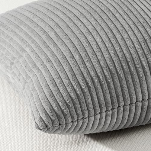 Topfinel Decorative Throw Pillow Covers Cushion Cases, Set of 4 Soft Velvet Modern Double-Sided Designs, Mix and Match for Home Decor, Pillow Inserts Not Included (12x12 inch, Grey) - Image 2