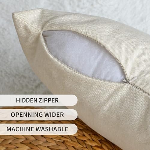 AVOIN colorlife Bless Our Home Eucalyptus Leaves Throw Pillow Covers, 16 x 16 Inch Spring Summer Truck Cushion Case for Home Sofa Couch Set of 4 - Image 7