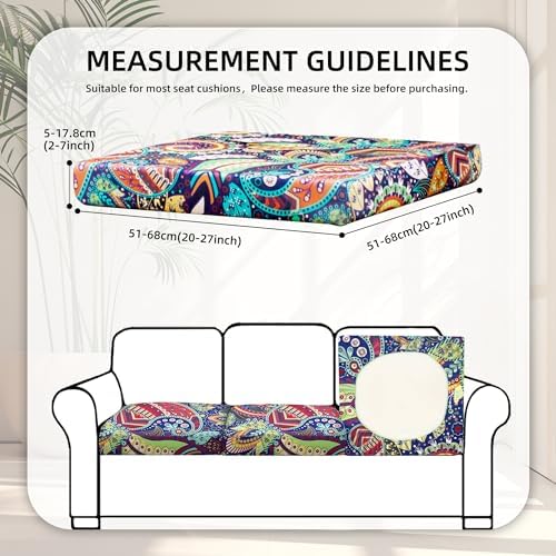 8 Pcs Outdoor Cushion Covers, Patio Sofa Cushion Covers Replacement - Image 2