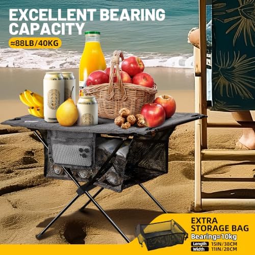 Zune Lotoo Portable Camping Side Table Folding Small Beach Table Foldable - Image 3
