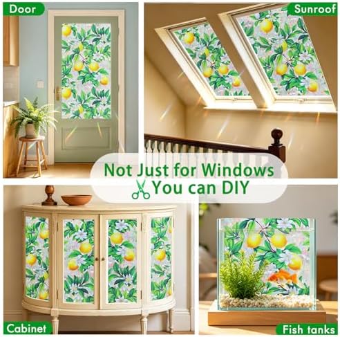 SOMWISE Rainbow Stained Glass Window Privacy Film,Heat Blocking Save Energy - Image 6