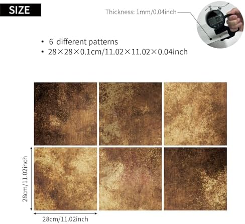 LiveInUrban Flat Metal Wall Panels Rustic Finish for Kitchen- Brass Copper - Image 4