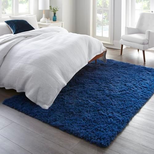 Ophanie 6x9 Blue Rugs for Living Room, Large Fluffy Shag Fuzzy Plush Soft Area Rugs, Floor Shaggy Navy Carpets for Bedroom, Carpet for Kids Boys Girls Dorm Nursery Decor with Over 99 pcs Pile fibers - Image 3