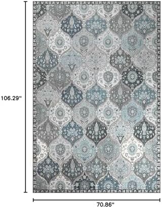 Lahome Moroccan Washable Area Rug 6x9, Large Soft Living Room Bedroom Rugs - Image 2