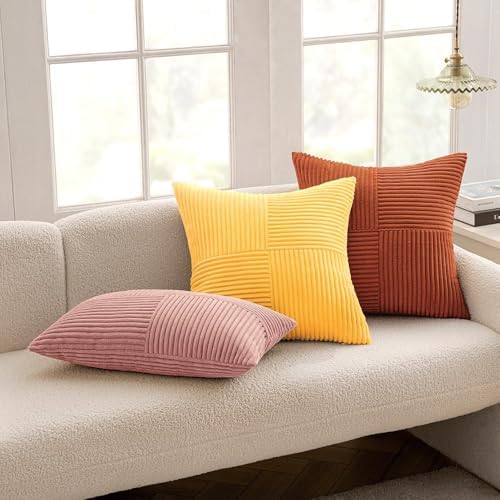 MIULEE Yellow Decorative Throw Pillow Covers for Couch 18x18 Inch - Image 5