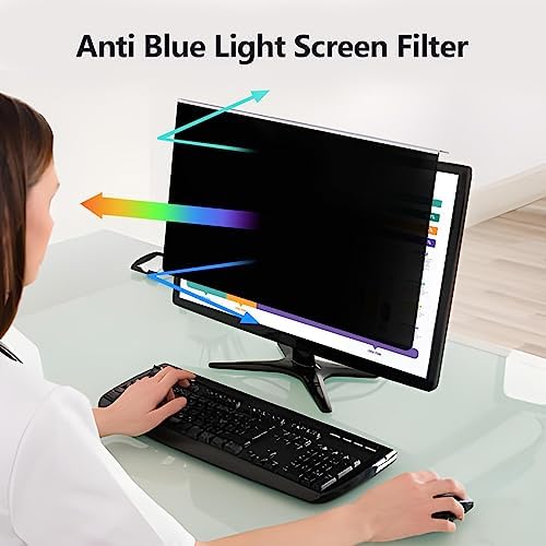 【2-Pack】20-22 Inch Hanging Computer Privacy Screen | Anti-Spy | Blue Light - Image 4