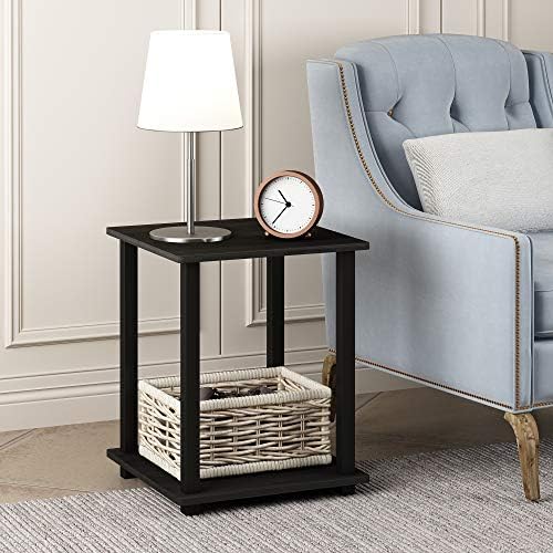 Furinno Simplistic Set of 2 Toolless Living Room Table Set, Espresso - Image 2