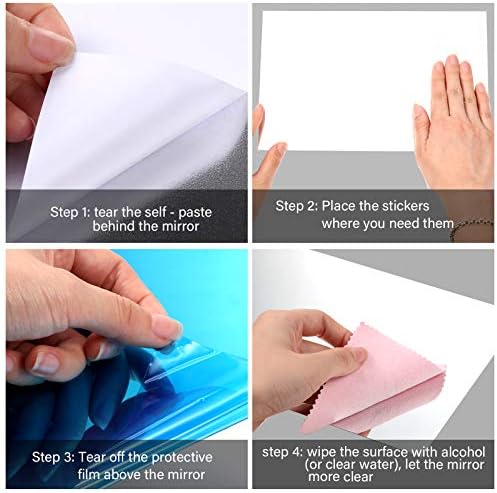 Zonon 10 Pieces Flexible Mirror Sheets Self Adhesive,6 X 9 Inches - Image 2