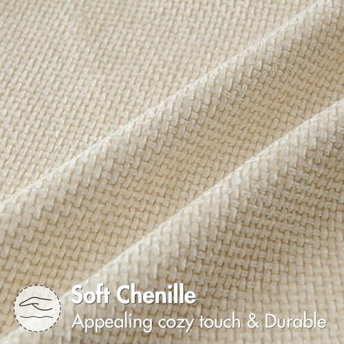 MIULEE Decorative Couch Throw Pillow Covers 20x20 Inch Neutral Cream 2 Pack - Image 6