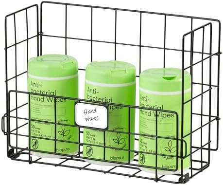 IRIS USA Over The Door Organizer, 3 Pack, Hanging or Wall Mount Wire Basket - Image 5
