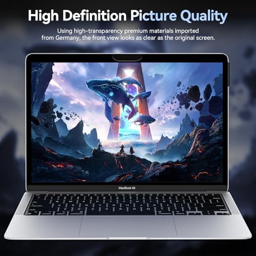 Privacy Screen MacBook Pro 13 Inch(2016-2022, M1, M2)/MacBook Air 13 in(2018-2021,M1),Easy On/Off Removable Anti Glare Blue Light Filter with Camera Cover,Anti Spy Laptop Screen Protector for Mac 13In - Image 6