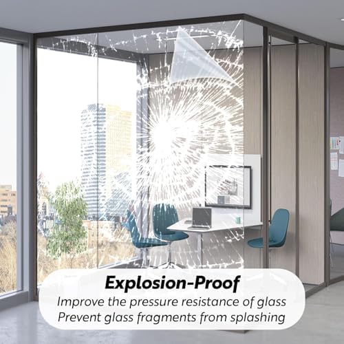 DUOFIRE Security Safety Shatterproof Window Film 4 Mil Clear 35.4x157.4in - Image 5