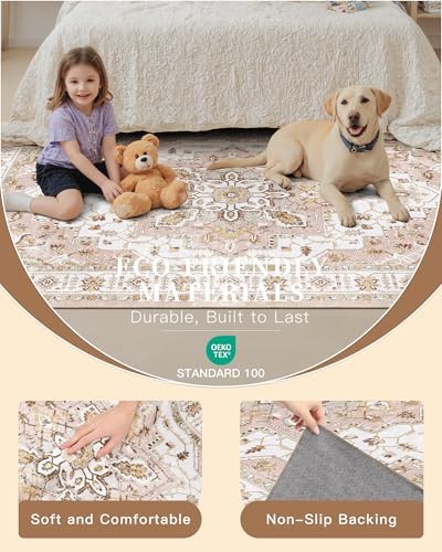 Madane Washable Runner Rugs 2x10 Long for Hallway Kitchen, Pink - Image 5