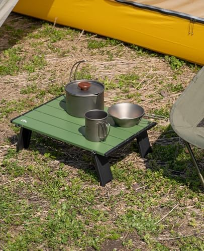 iClimb Ultralight Compact Mini Folding Alu. Table (Green - S) - Image 4