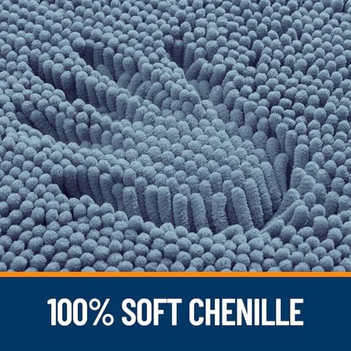 OLANLY Bathroom Rugs 34x21, Extra Soft Absorbent Chenille Bath Rugs - Image 3