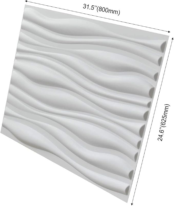 Art3d 31.5"x24.6" (Pack of 6) Wall Panel Plant Fiber, White - Image 7