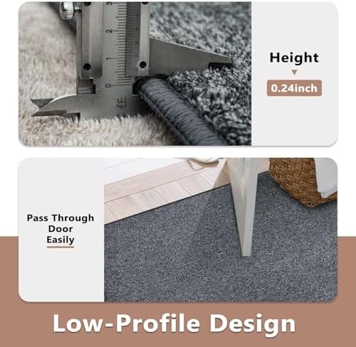 4x6 Grey Area Rug Non-Slip Washable Soft Thin for Bedroom Living Room - Image 6