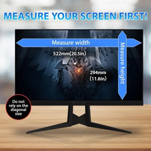 Computer Privacy Screen 23.6 Inch Magnetic, Removable Hanging Privacy Shield for Frameless Monitor 16:9 Widescreen, Anti Blue Light, Anti-Glare Protector - Image 4