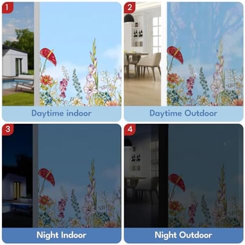 ADD.HERES Stained Glass Window Film, Window Film Decorative, 17.5 x 78.7 in - Image 4