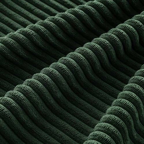 MIULEE Soft Corduroy Decorative Throw Pillow Covers Army Green 18x18 - Image 4