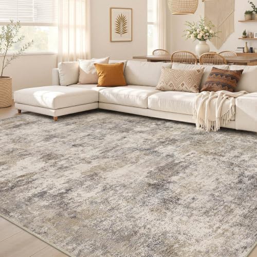 Nakagishi Boho 8x10 Area Rug Living Room Rugs Machine Washable Brown Grey by NakagishiAreaRug